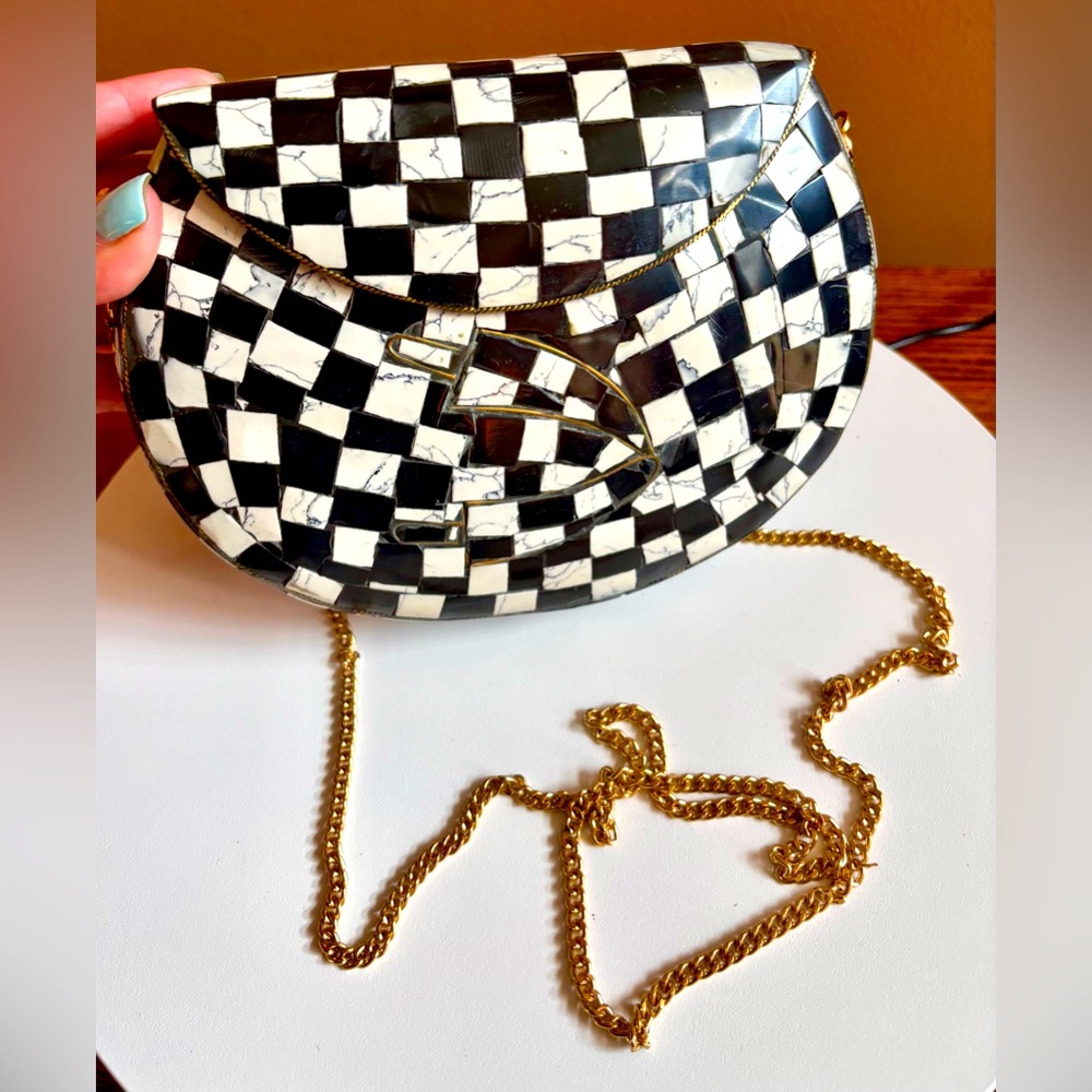 RAMLA Mosiac Bag: Checkered Black and White - Picture 7 of 7